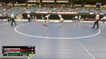 157 lbs 3rd Place Match - 4 Kanaipono Tapia, Menlo vs 12 Trevor Burdick, Reinhardt