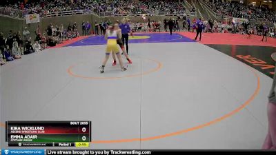 100 lbs Quarterfinal - Emma Adair, Cottage Grove vs Kira Wicklund, Ascend Wrestling Club