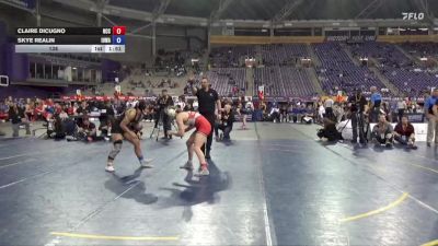 138 lbs Semis & 3rd Wb (16 Team) - Skye Realin, Iowa vs Claire Dicugno, North Central College