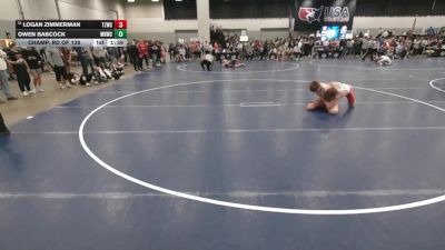 138 lbs Champ. Rd Of 128 - Logan Zimmerman, Team Zapas Wrestling Club vs Owen Babcock, Mile High Wrestling Club