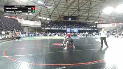 Girls 4A 130 lbs 5th Place Match - Michelle Venegas, Woodinville (Girls) vs Mary Taylor, North Creek (Girls)