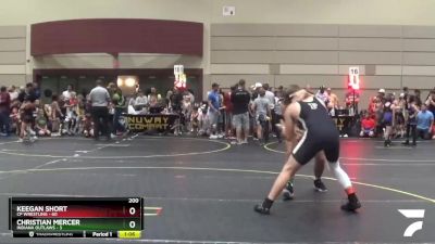 200 lbs Round 3 (6 Team) - Keegan Short, CP Wrestling vs Christian Mercer, Indiana Outlaws