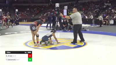 116 lbs 3rd Place - Arieana Arias, Selma vs Taira Sakamoto, Santa Monica