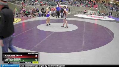 122 lbs Quarterfinal - Makenna Duran, Crook County High School vs Addison McGrady, Dallas Mat Club