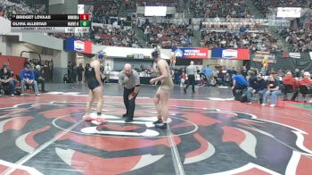 G - 140 lbs Champ. Round 1 - Bridget Lovaas, Beaverhead Co. (Dillon) (Girls) vs Olivia Allestad, Havre (Girls)