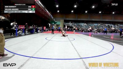 200 lbs Consolation - Erik Burkett, South Tahoe High School vs Jullian Amadeo, FordDynasty Wrestling Club