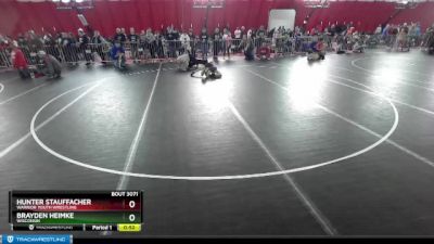 67 lbs Cons. Round 2 - Brayden Heimke, Wisconsin vs Hunter Stauffacher, Warrior Youth Wrestling