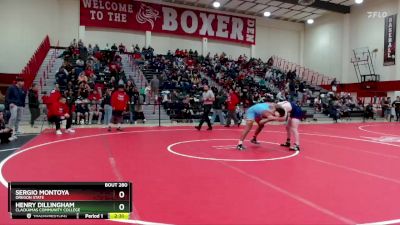 165 lbs Semifinal - Henry Dillingham, Clackamas Community College vs Sergio Montoya, Oregon State