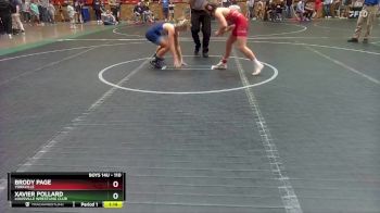 110 lbs Cons. Semi - Xavier Pollard, Louisville Wrestling Club vs Brody Page, Yorkville
