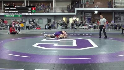 184 lbs Round 2 (4 Team) - Austin Wilkins, Cornell College vs Cole Martin, Central