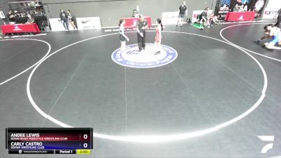 108 lbs Cons. Round 3 - Andee Lewis, Down River Freestyle Wrestling Club vs Carly Castro, Somar Wrestling Club