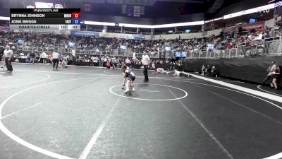 45.3-49 lbs Quarterfinal - Brynna Johnson, Mountain Home Flyers Youth Wrestling vs Josie Briggs, East Kansas Eagles