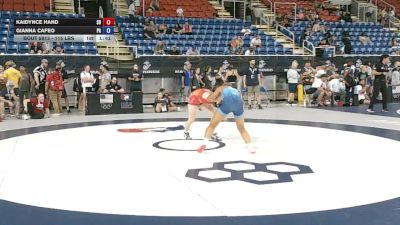 115 lbs Cons. Sub-rd Of 32 - Kaidynce Hand, South Dakota vs Gianna Cafeo, Pennsylvania