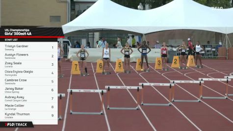 High School Girls' 300m Hurdles 4A, Finals 1