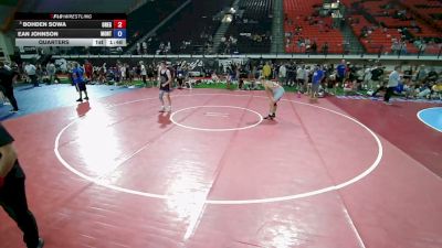 157 lbs Quarters - Bohden Sowa, Oregon vs Ean Johnson, Montana