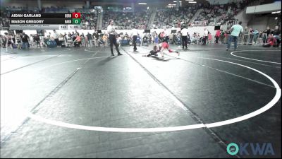 55 lbs 3rd Place - Aidan Garland, Berryhill Wrestling Club vs Mason Gregory, Harrah Little League Wrestling