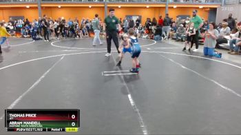 50 lbs Quarterfinal - Thomas Price, JET vs Abram Mandell, Eastside Youth Wrestling