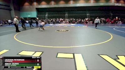 132 lbs Quarterfinal - Kekoa Ogawa, Central Catholic vs Jackson Peterman, Harrisburg