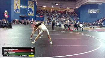 113 lbs Quarterfinal - Jon McGinty, St Joseph Regional vs Waylon Rogers, Orange County