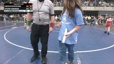 74 lbs Consi Of 8 #2 - Lincoln Scicchitano, Coal Township vs Colton Camaraza, Berkeley Township