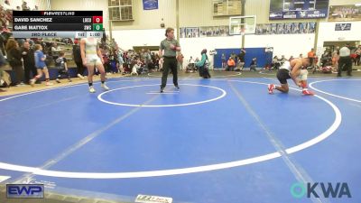 140 lbs 3rd Place - David Sanchez, Locust Grove vs Gabe Mattox, Salina Wrestling Club