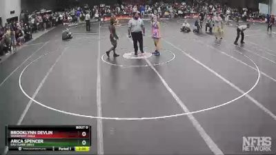 Girls 138 lbs Cons. Semi - Arica Spencer, Eau Claire Girls vs Brooklynn Devlin, Woodmont Girls