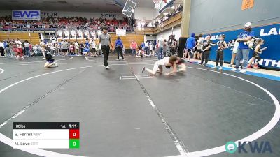 80 lbs Quarterfinal - Beau Ferrell, Weatherford Youth Wrestling vs Maddox Love, Standfast