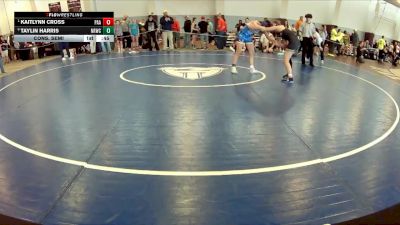 113-119 lbs Cons. Semi - Kaitlynn Cross, Poquoson Athletic Association vs Taylin Harris, New River Wrestling Club
