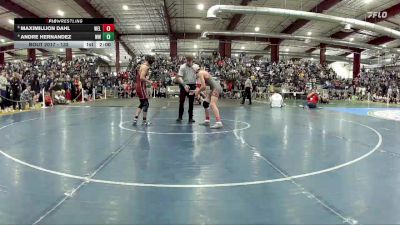 132 lbs Quarterfinal - Maximillion Dahl, Wells vs Andre Hernandez, West Wendover