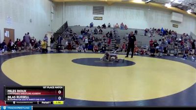 40 lbs 1st Place Match - Miles Rioux, Contenders Wrestling Academy vs Silas Russell, Bloomington South Wrestling Club