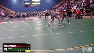 3 - 144 lbs Cons. Round 1 - Joel Smith, Lafayette vs Donovan Pierce, Heritage HS (Lynchburg)