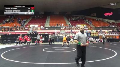 215 lbs Semifinal - Parker Gardner, Lindsborg-Smoky Valley Hs vs Cole Rogers, Rose Hill