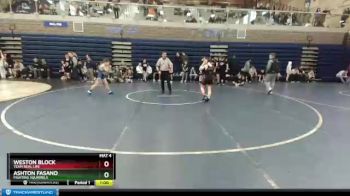 90 lbs Cons. Semi - Weston Block, Team Real Life vs Ashton Fasano, Fighting Squirrels