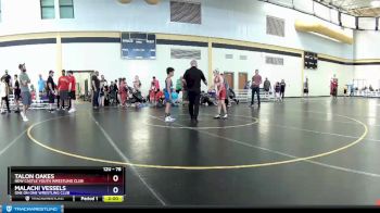 78 lbs 7th Place Match - Talon Oakes, New Castle Youth Wrestling Club vs Malachi Vessels, One On One Wrestling Club