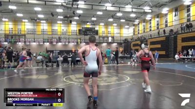 110 lbs Round 3 - Weston Porter, Powerhouse Wrestling Club vs Brooks Morgan, Iowa