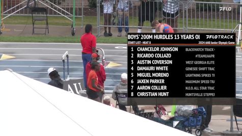 Youth Boys' 200m Hurdles, Finals 8 - Age 13