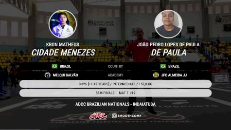 Kron Matheus Cidade Meneze vs João Pedro Lopes De Paula De Pau 2025 ADCC Brazilian Nationals