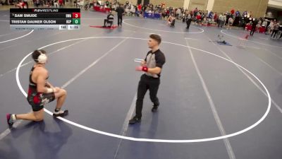 16U - 157 lbs Quarters - Sam Smude, Blaine Wrestling Association vs Tristan Dauner Olson, Rochester Century Panthers