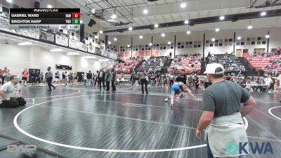 119 lbs Quarterfinal - Gabriel Ward, Raw Wrestling Club vs Brighton Harp, Tahlequah Wrestling Club