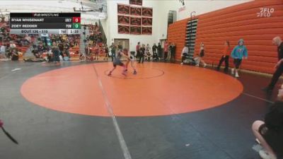 110 lbs Semifinal - Ryan Whisenant, Greybull/Riverside MS vs Zoey Redder, Powell Middle School