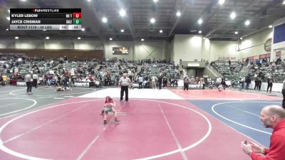 40 lbs Quarterfinal - Kyler Lebow, No Team vs Jayce Crisman, Salem Elite