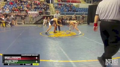 132 lbs Quarterfinals (8 Team) - Kolten Tesch, E2-Fargo Davies vs Brody Ferderer, W3-Bismarck Century