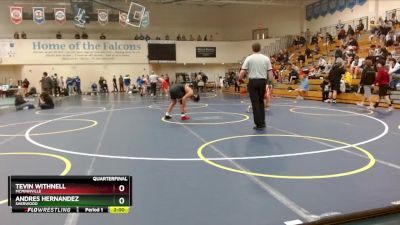 190 lbs Quarterfinal - Tevin Withnell, McMinnville vs Andres Hernandez, Sherwood