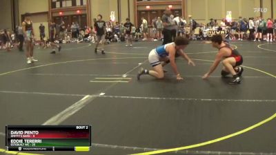 167 lbs Quarterfinals (8 Team) - David Pento, Smitty`s Barn vs Eddie Tererri, EsteBuilt WC