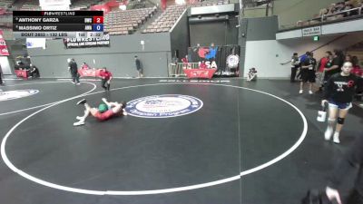 132 lbs Champ. Rd Of 16 - Anthony Garza, Dethrone Wrestling Club vs Massimo Ortiz, Arete Wrestling Academy