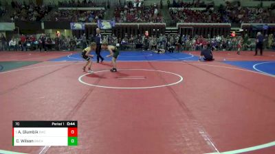 70 lbs Champ. Round 1 - Abraham Glumbik, Billings Wrestling Club vs Carter Wilson, Bearcats Wrestling Club Helena