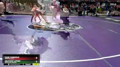 98 lbs Champ. Round 2 - Zane Fabrizius, American Falls vs Drayson Lathim, Hermiston Oregon