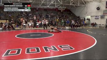 125 lbs Champ. Round 2 - Mason Barros-Santiago, Rio Hondo College vs Wilfredo Noriega, East Los Angeles College