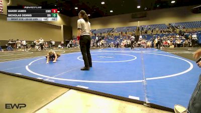 50-55 lbs Quarterfinal - Baker James, Cowboy Wrestling Club vs Nicholas Dennis, Elite Wrestling Academy