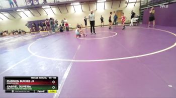 96-105 lbs Round 5 - Madison Burkes Jr, Unaffiliated vs Gabriel Oliveira, Greater Heights Wrestling